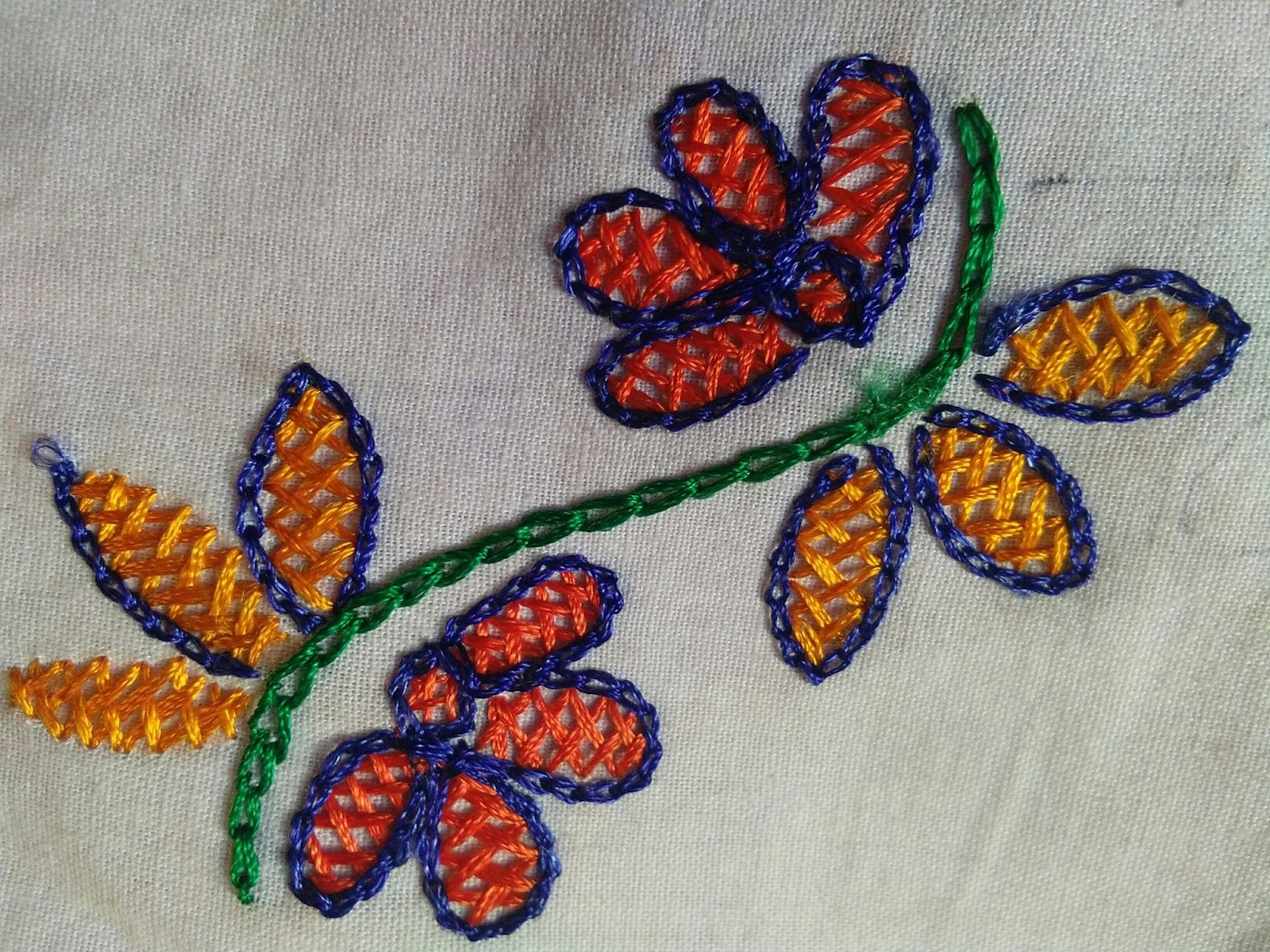 Herringbone Stitch Embroidery