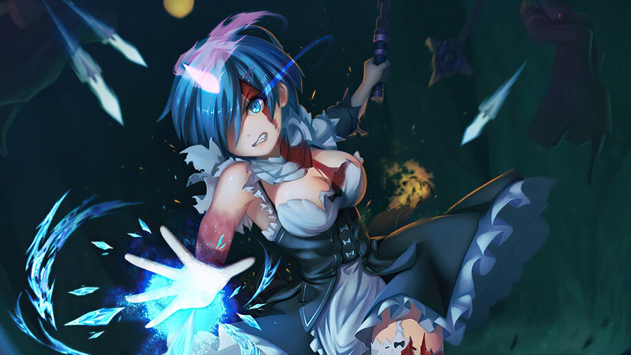 Re:Zero, Rem, Anime, Girl, Maid, 4K, #4.2768