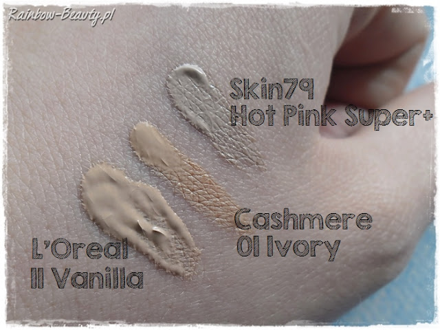 L'Oreal Infallible Matte 11 Vanilla, Hot pink super skin79, cashmere 01 ivory blog opinie