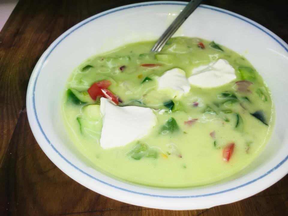 CREAMY AVOZPACHO SOUP A keto vitamix chilled soup recipe