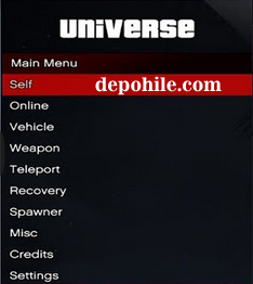  GTA5 Online 1.44 Universe v1.0 Menu Para Hile 2 Ağustos 2018