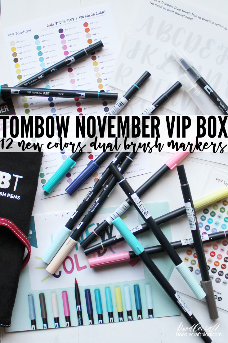 Tombow Dual Brush Pens 12 New Colors in November VIP Box!