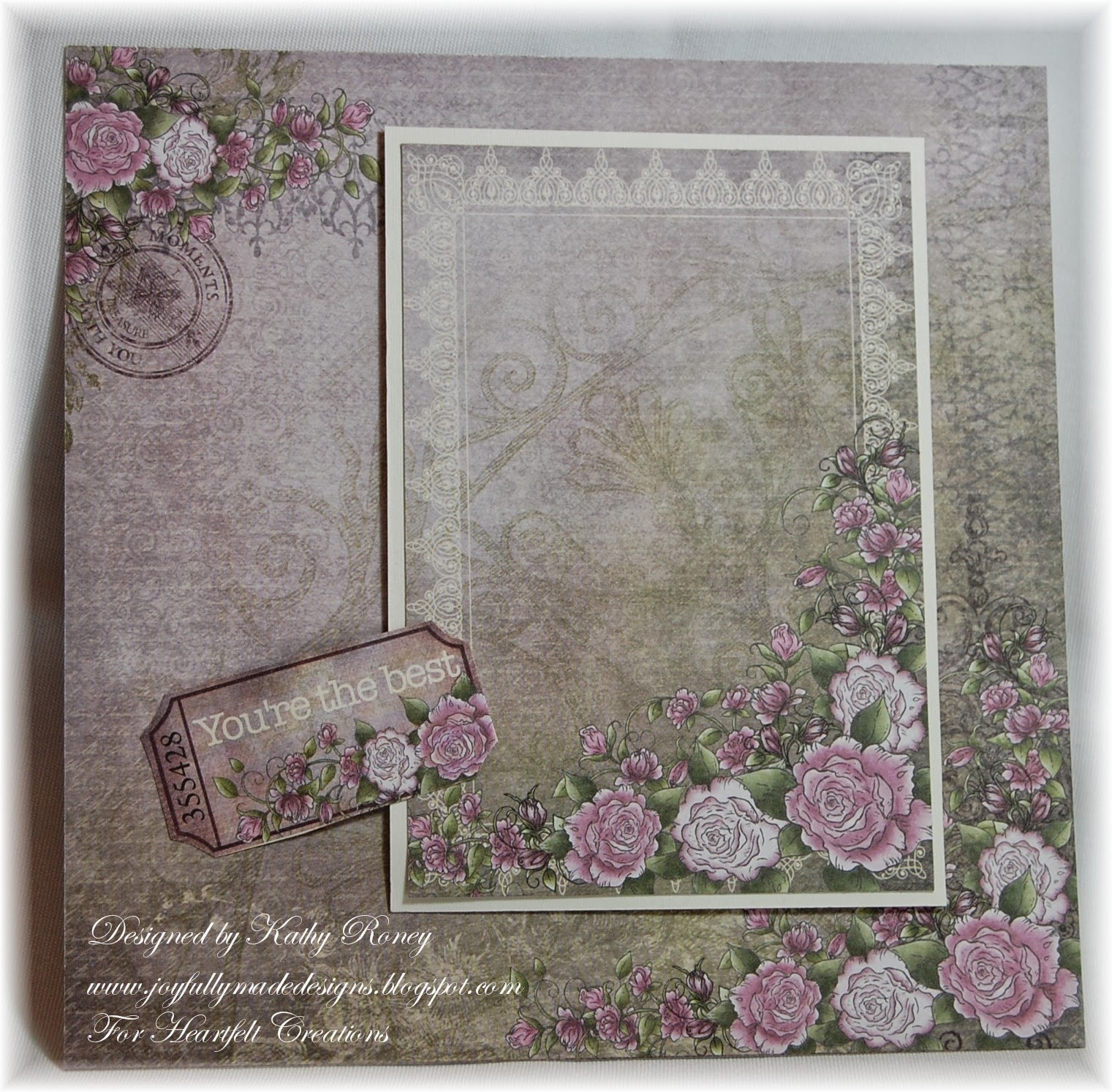 Joyfully Made Designs Raindrops on Roses Scrapbook Page Holder