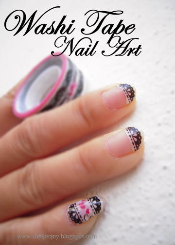 washi tape nail