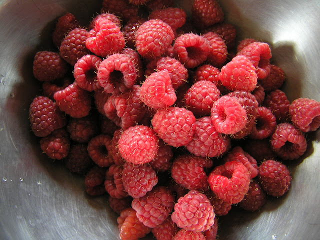 homegrown raspberries