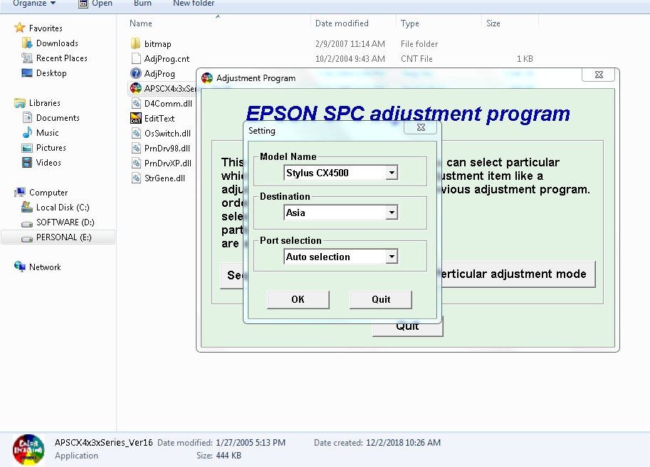 Epson Stylus P50 Adjustment Program Epson Stylus P50 Adjustment Program