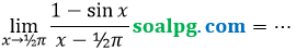 soal limit sin per x mendekati phi