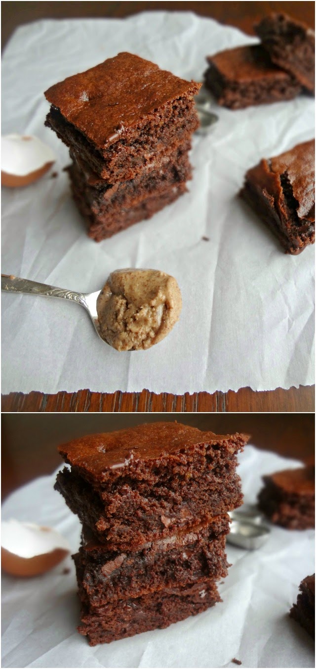 The Cooking Actress Flourless Almond Butter Chocolate Brownies