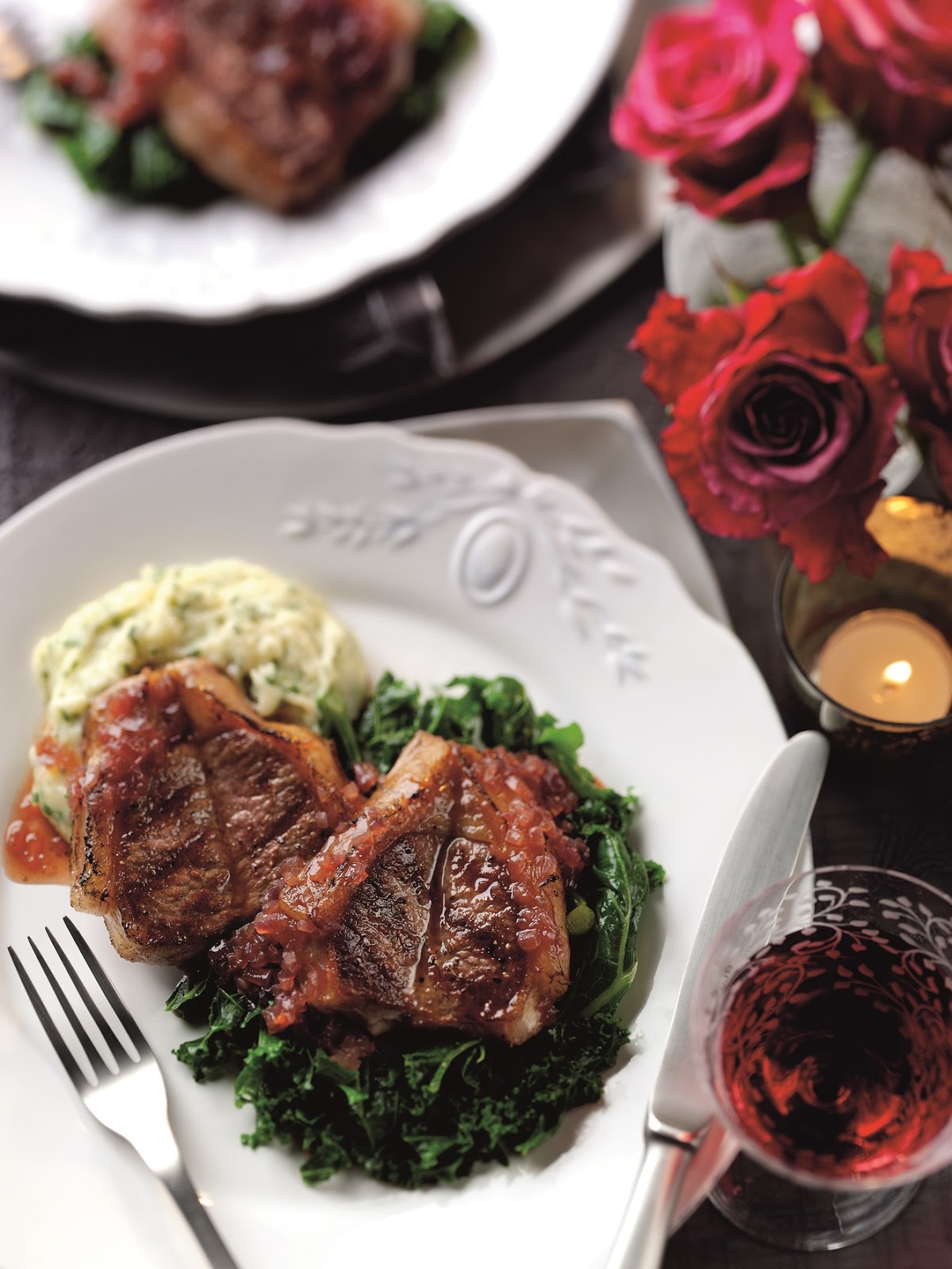 Lamb Valentine Steaks With Redcurrant