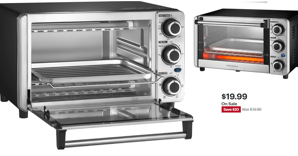 Insignia 1100W 4 Slice Toaster Oven 19.99 (Reg 39.99) + Free Shipping