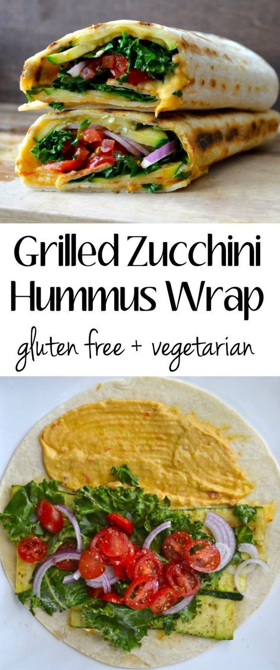 Veggie Grilled Zucchini Hummus Wrap