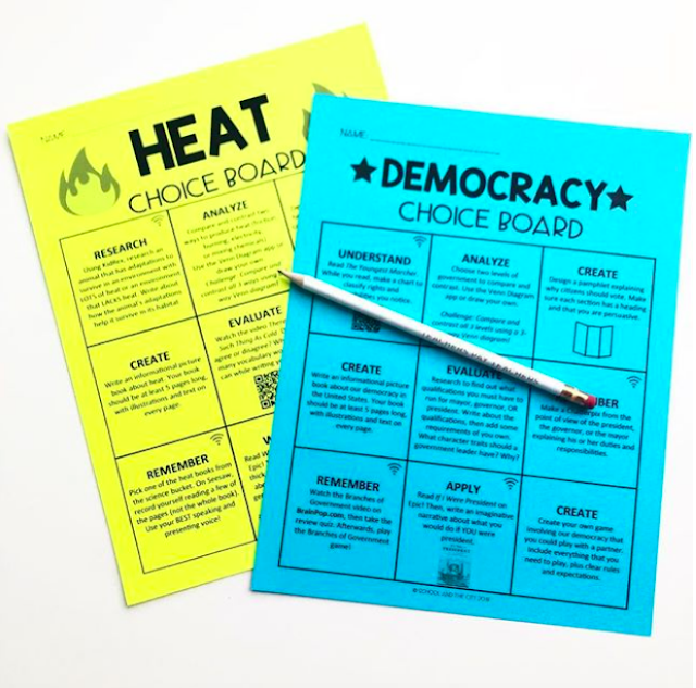 How to create your own meaningful, engaging, and rigorous choice boards... Plus, a free checklist to help you do so!