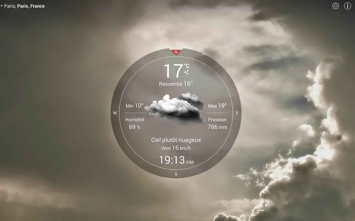 application meteo pour android gratuit