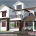 2328 square feet 4 bedroom sloped roof home plan