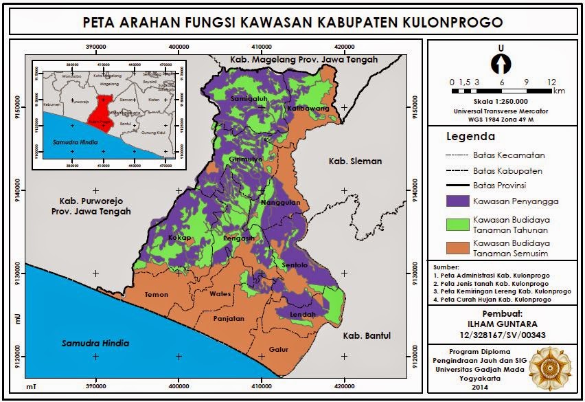 Contoh Peta Arahan Fungsi Kawasan Kabupaten Kulonprogo www,guntara.com