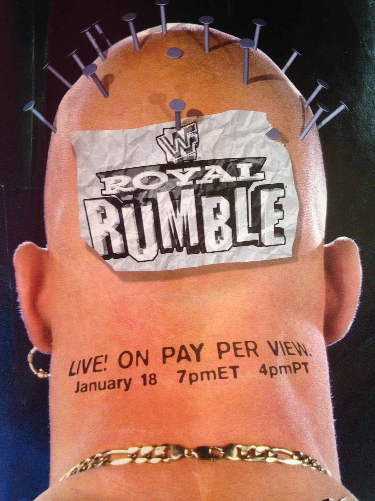 WWF MAGAZINE - JANUARY 1998 - Stone Cold Steve Austin Royal Rumble Poster