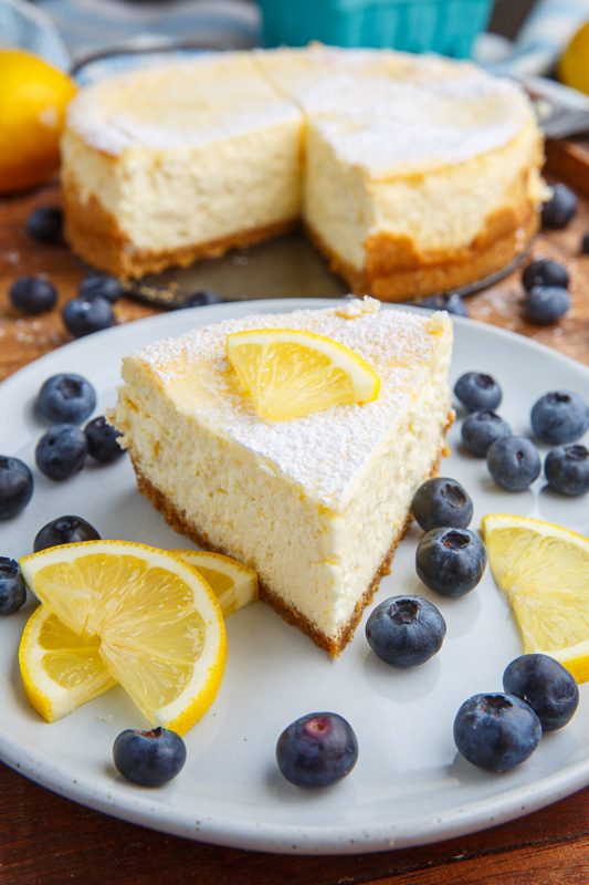Lemon New York Style Cheesecake with Gingersnap Crust Lemon New York Style Cheesecake with Gingersnap Crust
