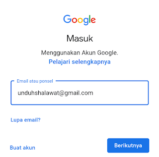 memasukkan alamat email