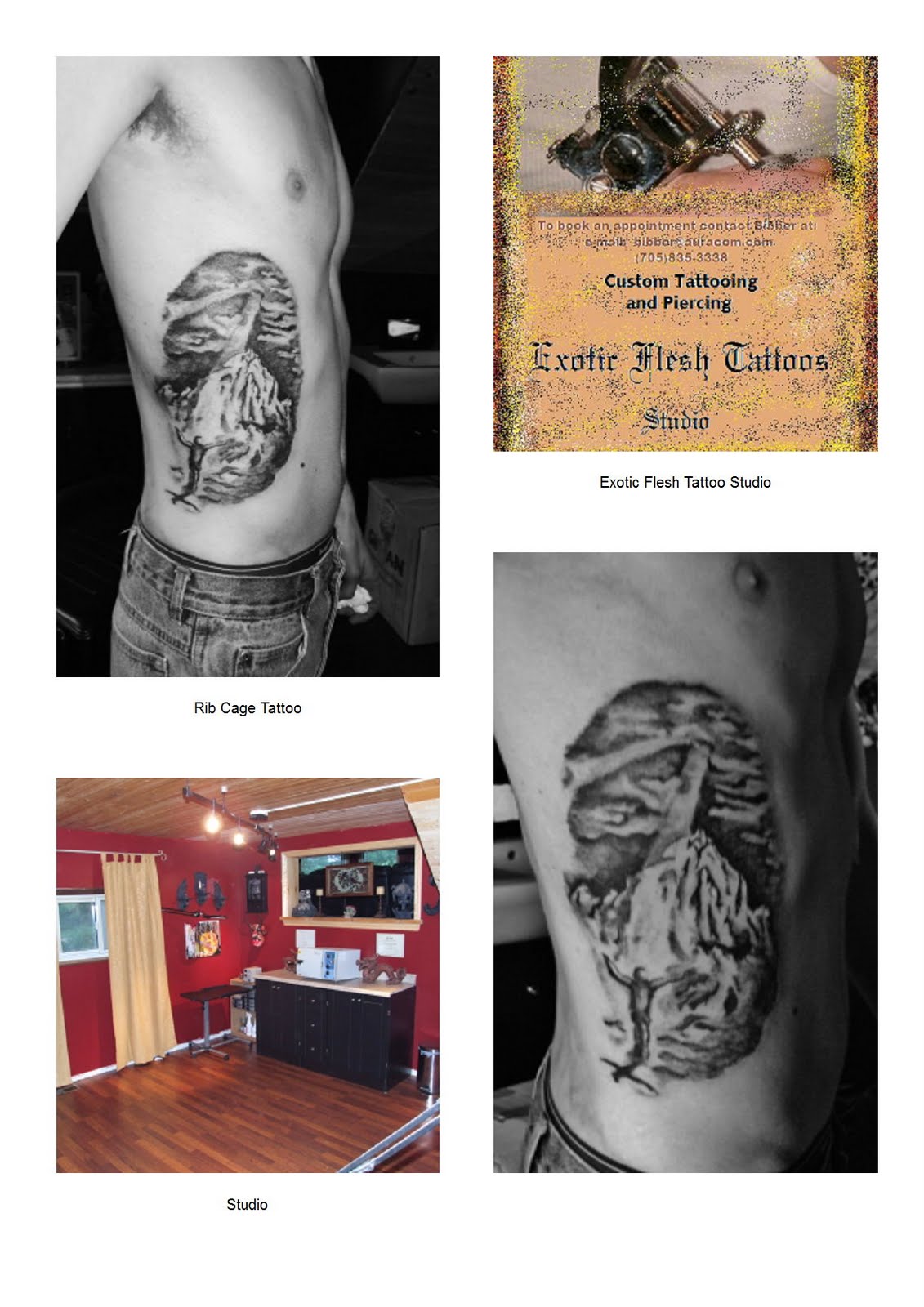 Exotic Flesh Tattoos: Rib Cage Tattoo