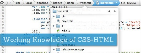 HTML & CSS code in text editor