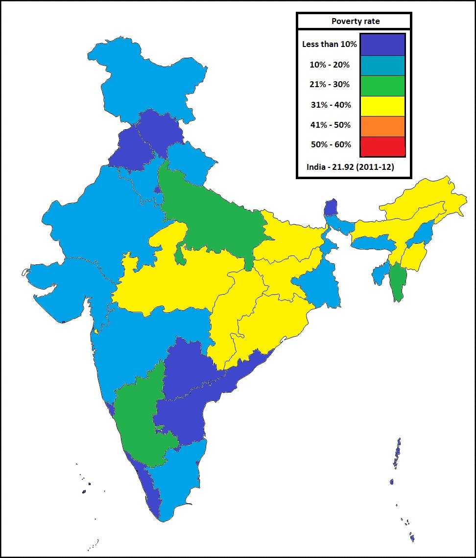 goa with 8 5 poverty rate was lowest in states of india in 2009 10 and again andaman nicobar with 0 5 poverty rate was lowest overall in 2009 10 goa with 8 5 poverty rate was lowest in states of india in 2009 10 and again andaman nicobar with 0 5 poverty rate was lowest overall in 2009 10