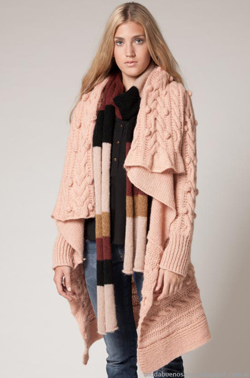 Sacos tejidos invierno 2013 moda 