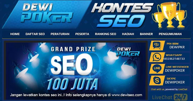 Peluang Juara Kontes Seo Dewi Poker Peluang Juara Kontes Seo Dewi Poker