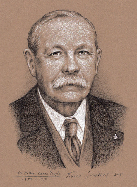 Sir Arthur Conan Doyle. Author and Creator of Sherlock Holmes. Freemason. by Travis Simpkins