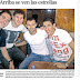 Una foto de Facebook en la tapa del diario La Nación
