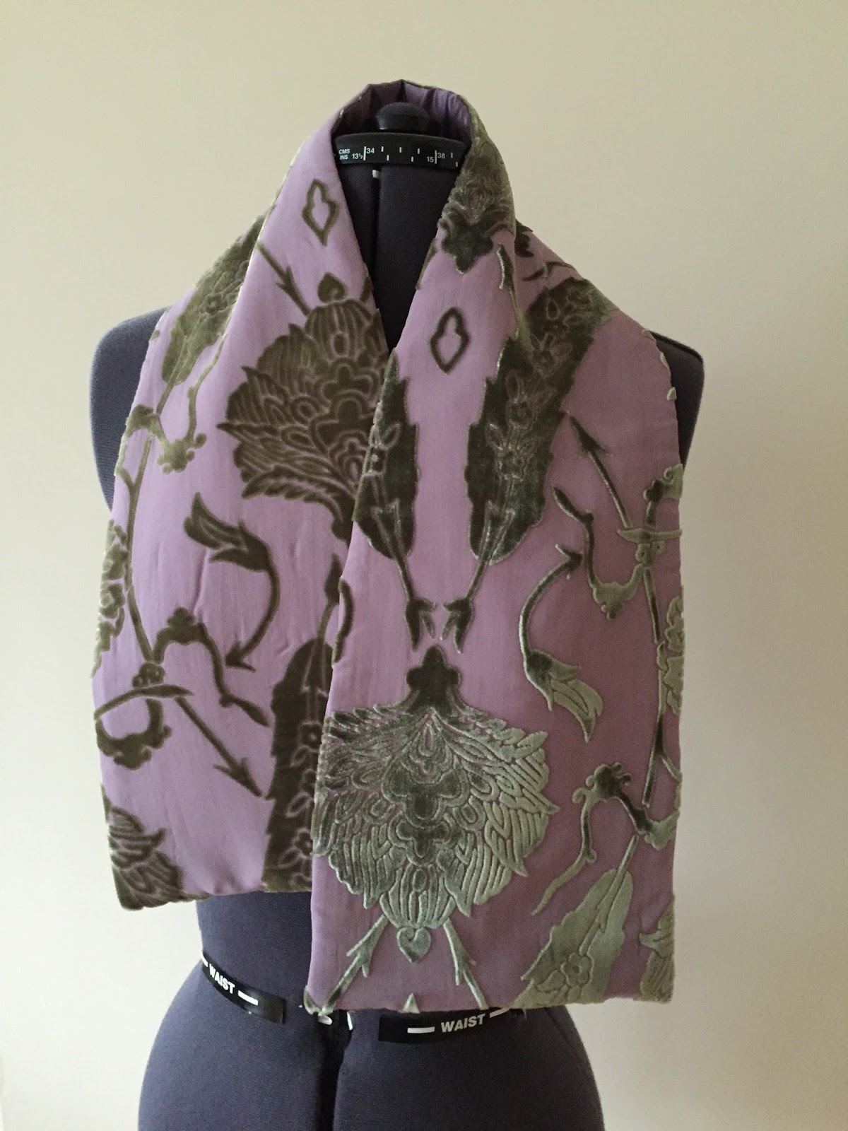 Diary of a Chain Stitcher Silk Velvet Devoré Scarf