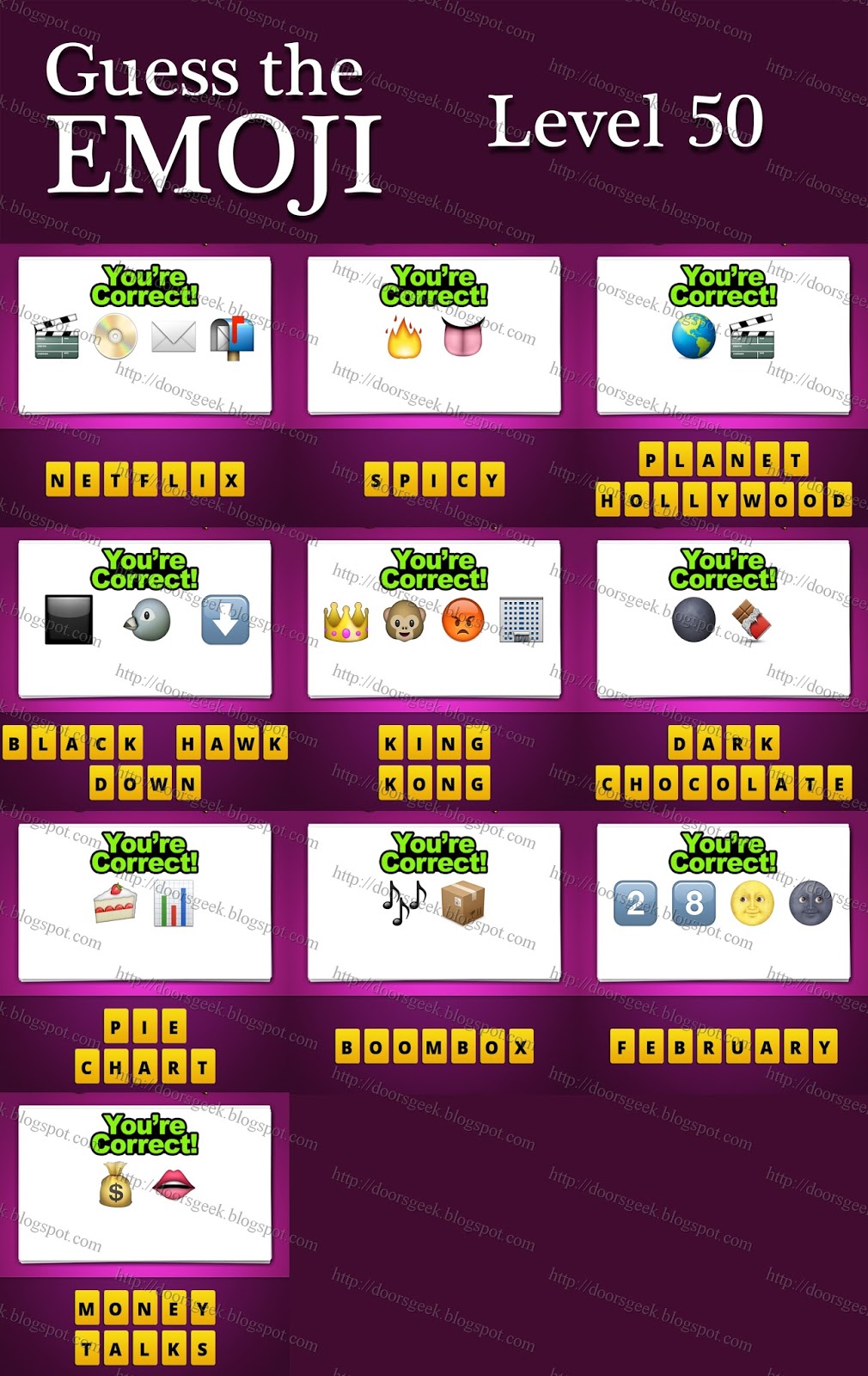 Guess The Emoji [Level 50] and Cheats ~ Geek
