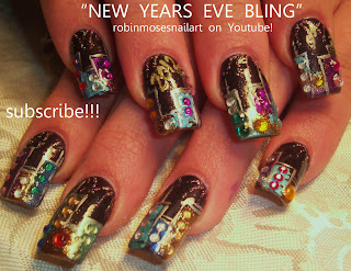 new york nails, new year 2012, new year nails, easy new year nails, fashion trends 2012, essie dive bar polish, nyc chinatown, nyc new years nails, new york salon nails, trendy new york nails, bling new year nail, new years glam, new year design, new year ideas, party girl nail art,