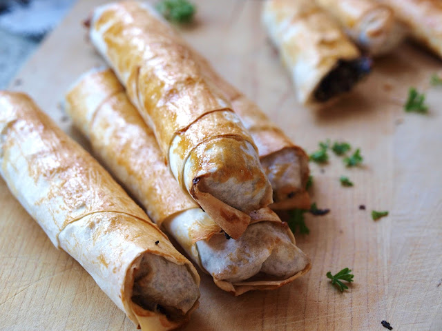 Quinoataschen mit Feta und Champignons