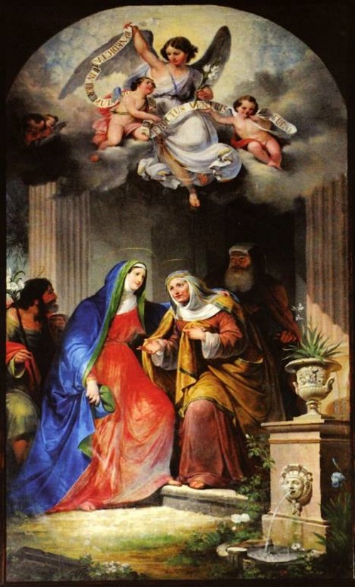 Visitação - António Manuel da Fonseca - Igreja de S. João Baptista. Visitação, pintura de António Manuel da Fonseca na Igreja de S. João Baptista.