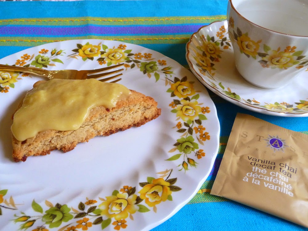 RUM RAISIN SCONES WITH RUM BUTTER GLAZE
