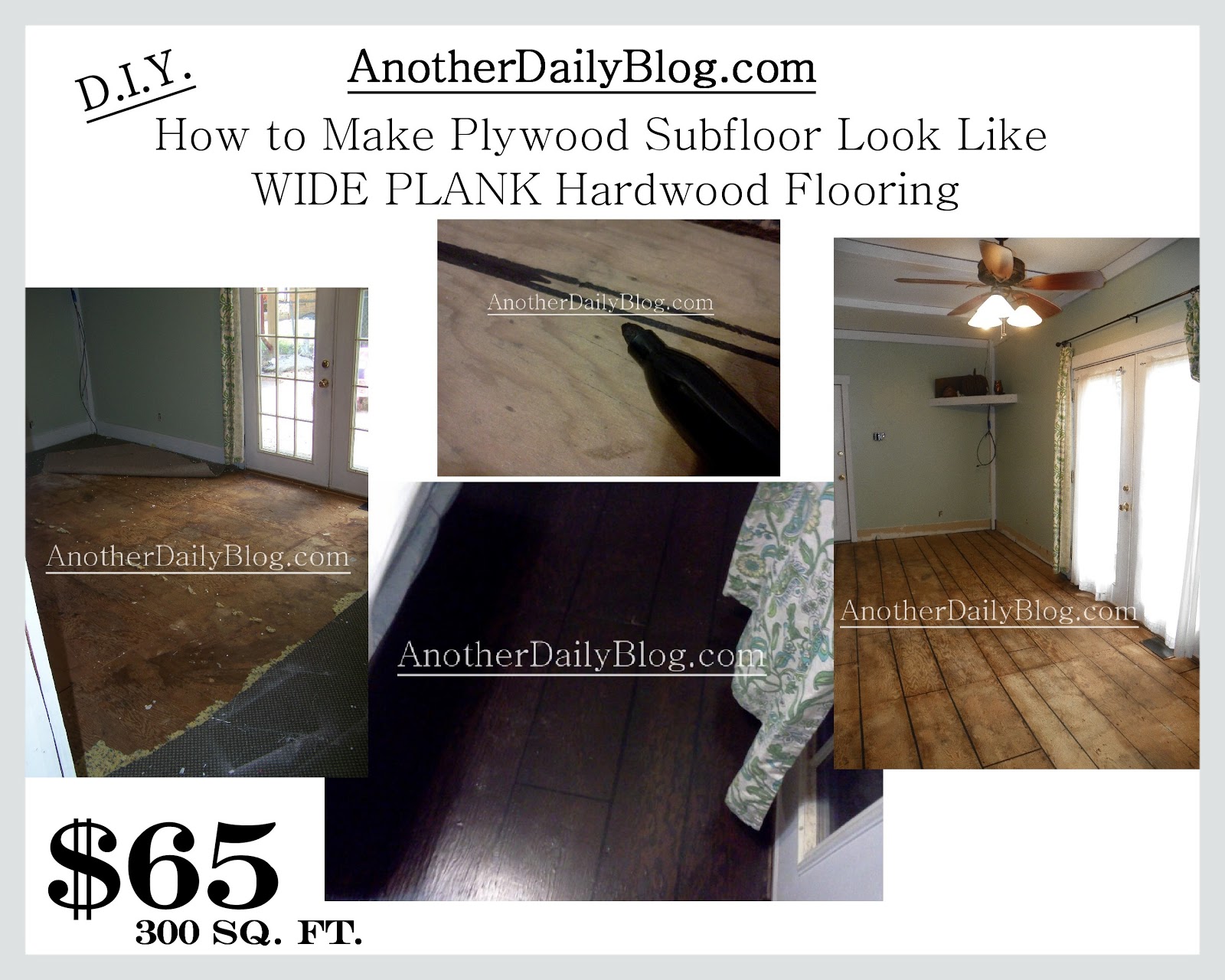 Diy How To Make Plywood Suloor Look, How To Paint A Plywood Floor To Look Like Hardwood