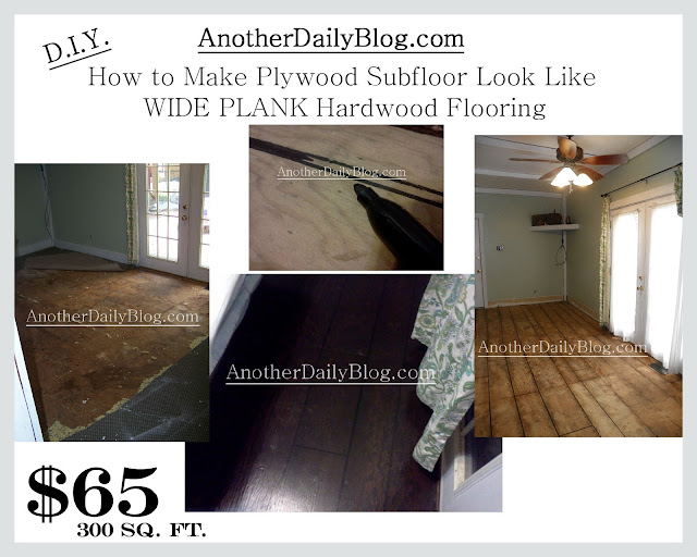 Another Daily Blog DIY How to Make Plywood Subfloor Look Like Wide