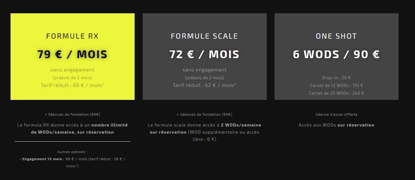 Tarifs crossfit gerland Tarifs crossfit gerland