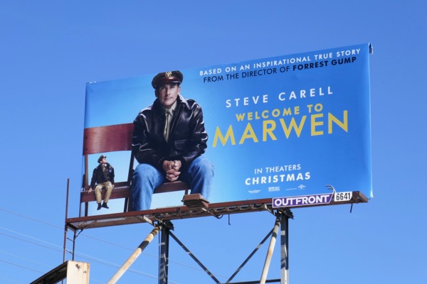 Welcome to Marwen film billboard Westwood Boulevard Welcome to Marwen film billboard
