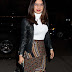 Priyanka Chopra In Black Leather Jacket With Glass