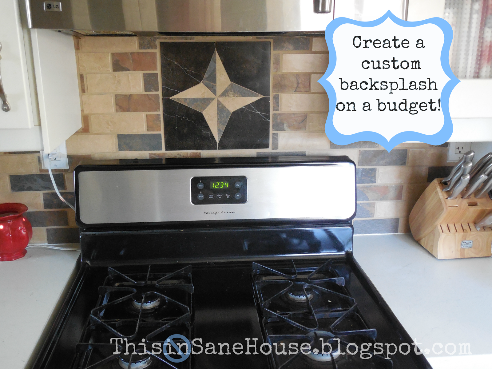 This InSane House: Kitchen Backsplash On A Budget - This InSane House: Kitchen Backsplash On A Budget