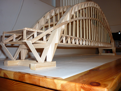 how to build a arch bridge out of popsicle sticks