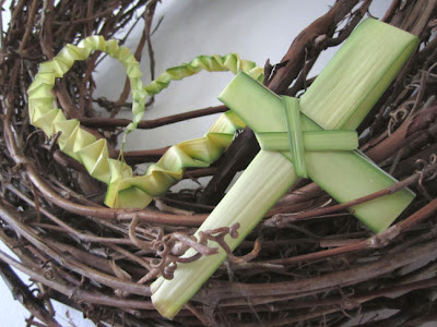 Palm Cross in a Wreath