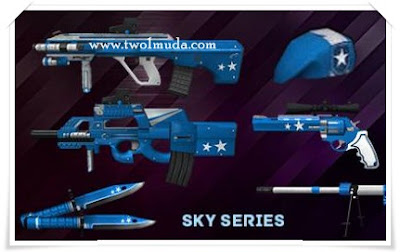 Senjata gratis PB Garena Senjata seri Sky dan Seri Sakura