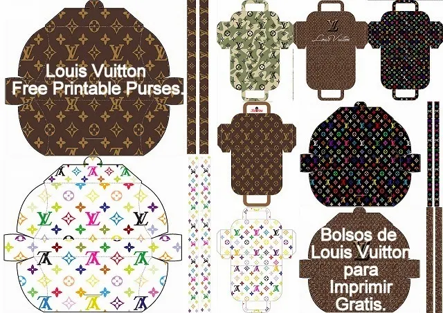 Louis Vuitton: Free Printable Paper Purses