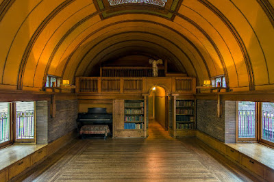 Frank Lloyd Wright playroom. Photograph: James Caulfield Frank Lloyd Wright playroom. Photograph: James Caulfield