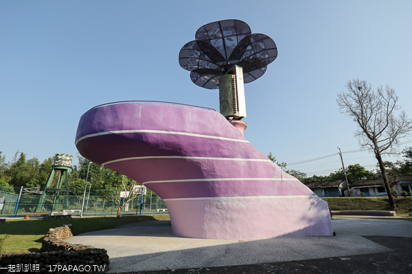 台中新社星願紫風車，大型音樂盒，紫斑蝶休息站，小王子在這裡