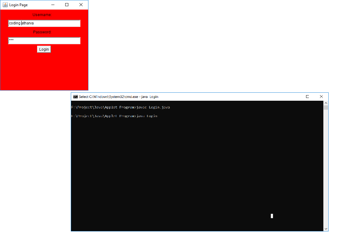 98 Create Simple login Page in awt in Java ~ Coding Atharva