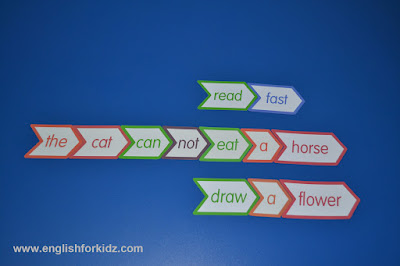 silly sentences with sight words, game for kids