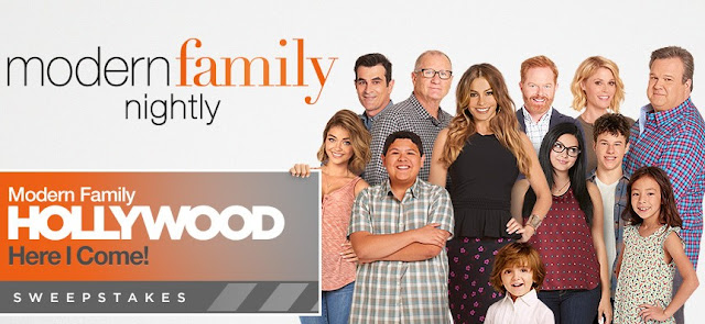 Modern Family Hollywood Here I Come Sweepstakes Twentieth Century Fox wants you to enter daily to win a trip for two to HOLLYWOOD where you will get to attend a script reading with the cast of the Modern Family TV show!